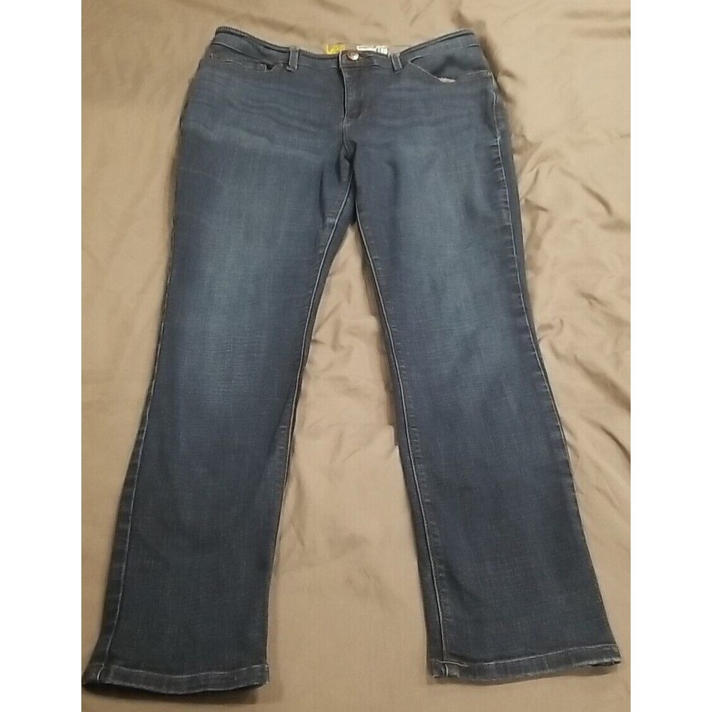 Lee Jeans Womens 16 Short Mid Rise Fit Dream Skinny Leg Medium Wash Stretch